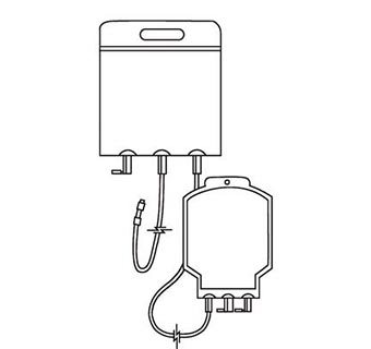 BLOOD COLLECTION BAG WITH ATTACHED TRANSFER BAG 1/PKG