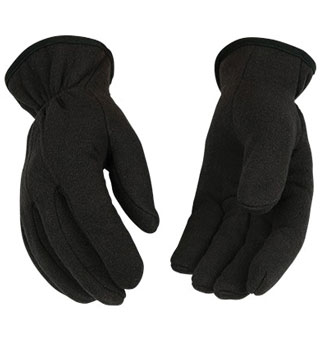 820RL GUNN-CUT WORK GLOVES BROWN JERSEY/RED L