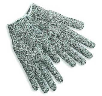 GLOVE HEAVY STRING KNIT GRAY MEDIUM