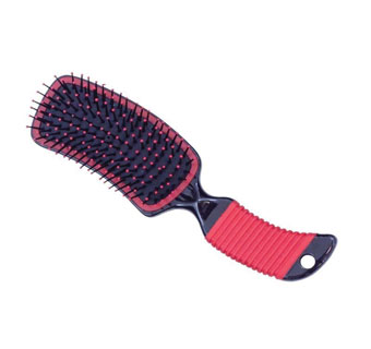 CUR MANE BRUSH PLASTIC 8-3/4 IN RED