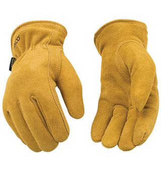 HEATKEEP® 903HK SUEDE DEERSKIN-LINED GUNN-CUT DRIVER GLOVES GOLD L