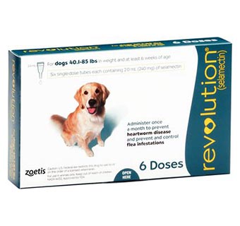 REVOLUTION® CANINE 40.1-85 LB – TEAL 6/PKG (RX)