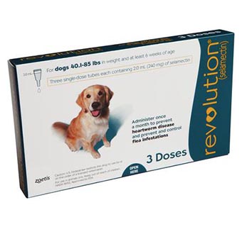 REVOLUTION® CANINE 40.1-85 LB – TEAL 3/PKG (RX)