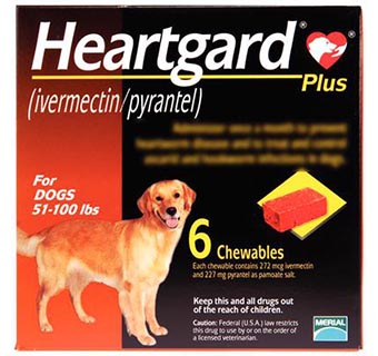 HEARTGARD® PLUS K9 (RX) BROWN (51-100LB) 6 DOSE X 10 (SOLD IN HAWAII ONLY)