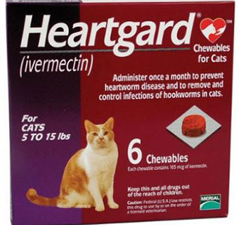 HEARTGARD® CHEWS FELINE (RX) PURPLE (5-15LB) 6 DOSE X 10 (SOLD IN HAWAII ONLY)