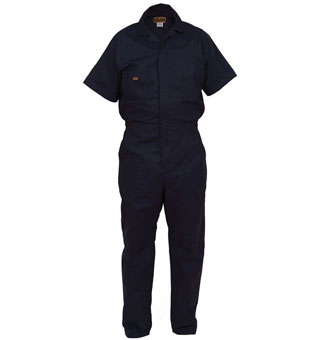 FIVE ROCK® T70090 POPLIN COVERALL SHORT SLEEVE RELAXED NAVY 6XL