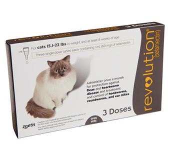 REVOLUTION® FELINE 15.1-22 LB – TAUPE 3/PKG (RX)