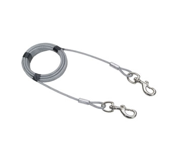 TITAN® GIANT CABLE DOG TIE-OUT WITH SNAP 10 FT L