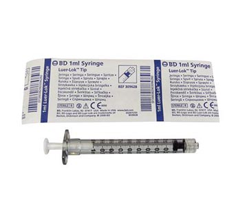 BD DISPOSABLE SYRINGE LUER LOCK 100/PKG
