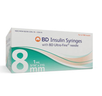 INSULIN SYRINGE 1 ML 31 GA 5/16 IN L 500/PKG