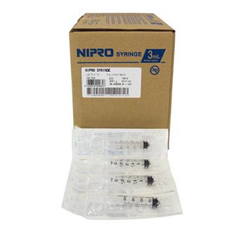 NIPRO DISPOSABLE SYRINGE LUER SLIP 100/PKG