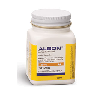 ZOETIS ALBON® TABLETS 125MG 200/BOTTLE (RX)