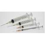 TERUMO HYPODERMIC LUER LOCK SYRINGE W/ NEEDLE 3CC 20G X 1.5 INCH 100 COUNT