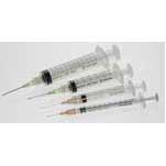 TERUMO HYPODERMIC LUER LOCK SYRINGE W/ NEEDLE 3CC 23G X 1 INCH UTW 100 COUNT