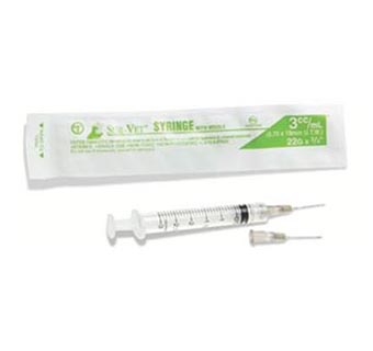 TERUMO® SUR-VET® HYPODERMIC SYRINGES WITH NEEDLE 22 GA X 3/4 IN 100/PKG