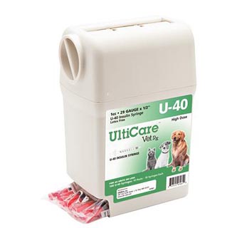 ULTICARE® VETRX INSULIN SYRINGES U-40 29 GA X 1/2 IN (1 CC) 100/PKG