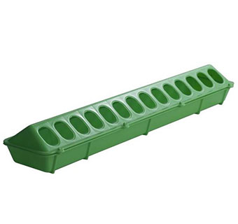 PLASTIC FLIP TOP POULTRY GROUND FEEDER - 20IN - LIME GREEN - EACH