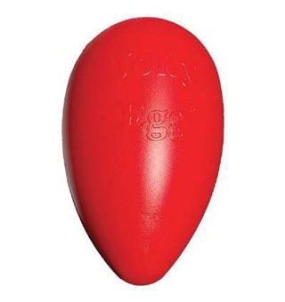 JOLLY PETS® EGG DOG TOY 12 IN POLYETHYLENE PLASTIC RED