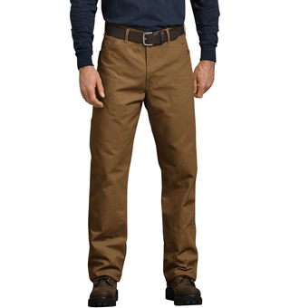1939RBD STRAIGHT RELAX FIT CARPENTER DUCK JEANS BROWN 30 IN 38 IN