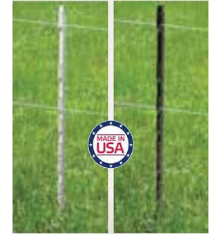 PATRIOT™ POST HEAVY-DUTY SENTINEL TREAD-IN BLACK PLASTIC 50/PKG