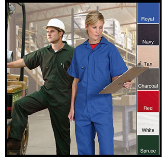 FIVE ROCK® SHORT SLEEVE COVERALL - RELAXED FIT – RED - 2XL