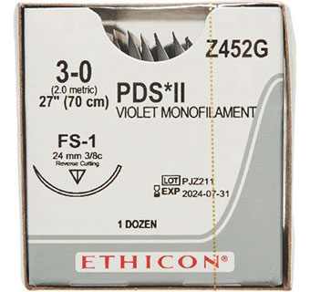 ETHICON™ PDS® II SUTURES Z452G 27 IN (FS-1) 12/PKG