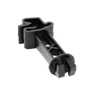 PATRIOT™ WRAPAROUND EXTENDER INSULATOR 2 IN FOR STD T-POST BLACK 25/PKG