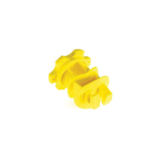 PATRIOT™ SCREW-ON INSULATOR FOR 1/4 - 3/4 IN DIA ROD POST YELLOW 25/PKG