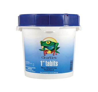 CLEARVIEW CHLORINE TABLET 1 IN 25 LB
