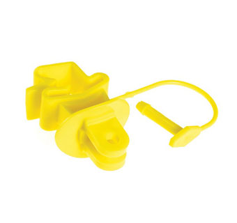 PATRIOT™ WRAPAROUND T-POST PINLOCK INSULATOR YELLOW 25/PKG