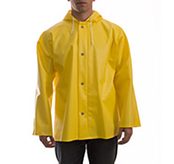 JACKET WEBDRI RIB PVC YELLOW WITH HOOD MEDIUM