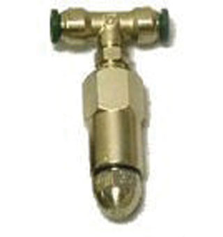 SPRAY NOZZLE ASSEMBLY NICKEL-PLATED SILVER TIP 1/4 IN DIA