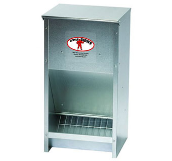 GALVANIZED HIGH CAPACITY POULTRY FEEDER 25LB - EACH