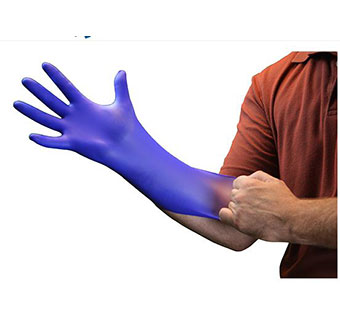 INDIGO NITRILE GLOVES - POWDER FREE - LARGE - 100/BOX