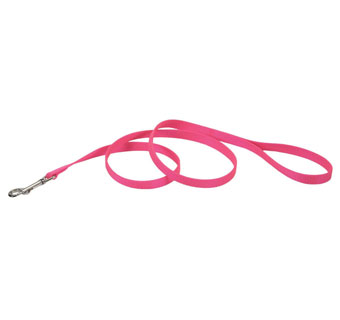 00406 SINGLE-PLY TRAINING DOG LEASH NYLON 5/8 IN X 6 FT NEON PINK