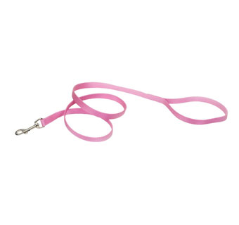 00406 SINGLE-PLY TRAINING DOG LEASH NYLON 5/8 IN X 6 FT BRIGHT PINK