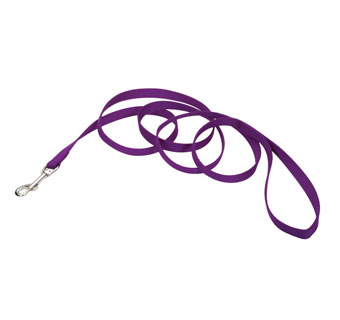 00406 SINGLE-PLY TRAINING DOG LEASH NYLON 5/8 IN X 6 FT PURPLE