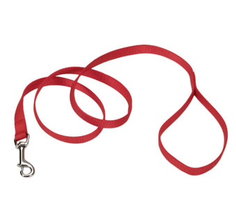 00406 SINGLE-PLY TRAINING DOG LEASH NYLON 5/8 IN X 6 FT RED