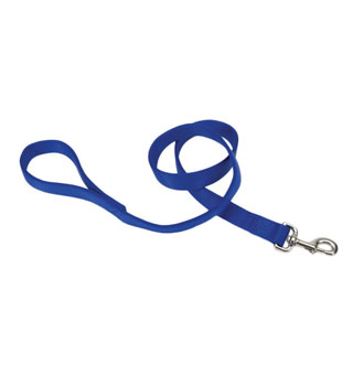 02906 DOUBLE-PLY TRAINING DOG LEASH NYLON 1 IN X 6 FT BLUE
