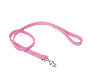 02906 DOUBLE-PLY TRAINING DOG LEASH NYLON 1 IN X 6 FT BRIGHT PINK