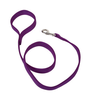 02906 DOUBLE-PLY TRAINING DOG LEASH NYLON 1 IN X 6 FT PURPLE
