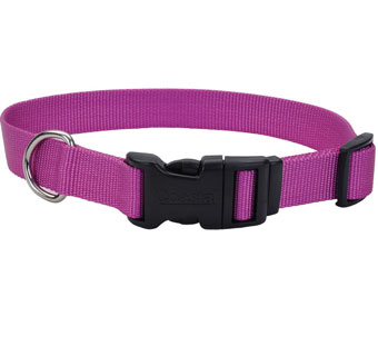 06601 ADJ TUFF DOG COLLAR NYLON 14 - 20 IN X 3/4 IN ORCHID