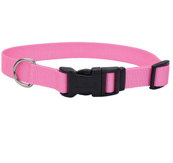 06601 ADJ TUFF DOG COLLAR NYLON 14 - 20 IN X 3/4 IN BRIGHT PINK
