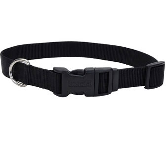 06401 ADJ TUFF DOG COLLAR NYLON 10 - 14 IN X 5/8 IN BLACK