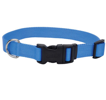 06401 ADJ TUFF DOG COLLAR NYLON 10 - 14 IN X 5/8 IN BLUE LAGOON