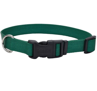 06401 ADJ TUFF DOG COLLAR NYLON 10 - 14 IN X 5/8 IN HUNTER GREEN