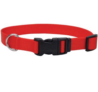 06401 ADJ TUFF DOG COLLAR NYLON 10 - 14 IN X 5/8 IN RED