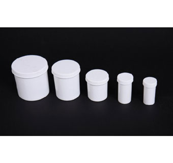 OINTMENT JAR WITH SNAP-ON LID WHITE PLASTIC 1 OZ 12/PKG