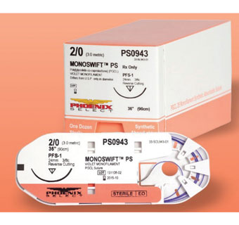 MONOSWIFT® PS SUTURE #0X36 IN 3/8C REV CUT PCP-1 12/PKG
