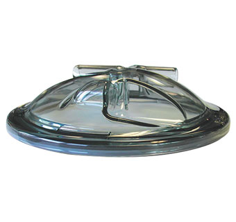 FRESH COW LID WITH 5/8 IN NIPPLE AND GASKET 8 IN ID CLEAR PLASTIC